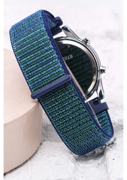 Yeni Cırtlı Yapışır Lacivert Kordon Dijital LED Unisex Kadın Erkek Kol Saat ST-304060 modelleri