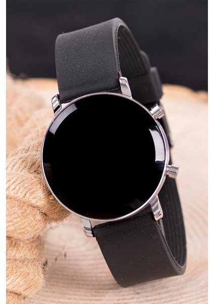 Unisex Gümüş Renk Dijital LED Ekran Silikon Kordonlu Kol Saati ST-304005 fiyatları