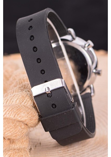 Unisex Gümüş Renk Dijital LED Ekran Silikon Kordonlu Kol Saati ST-304005 modelleri