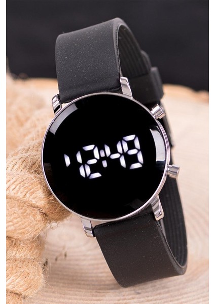 Unisex Gümüş Renk Dijital LED Ekran Silikon Kordonlu Kol Saati ST-304005 indirimleri