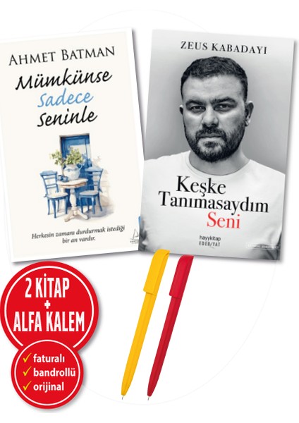 Alfa Kalem+Ahmet Batman(Mümkünse Sadece Seninle)Zeus Kabadayı(Keşke Tanımasaydım Seni) 2 Kitap-Yeni