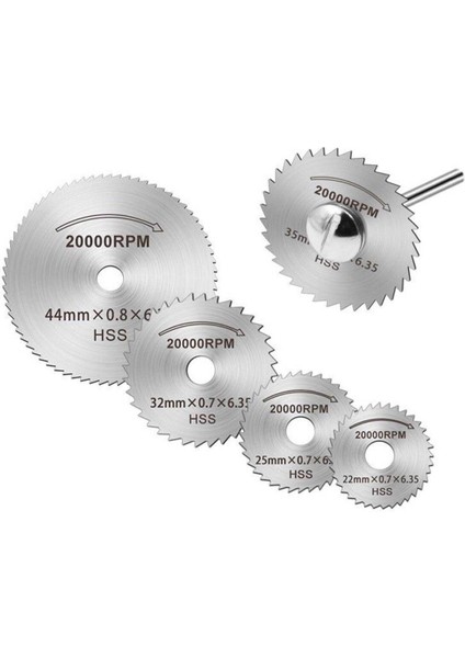 İçin 6'lı Set Mini Hss Daire Testere Ahşap Kesme Disk Mandrel