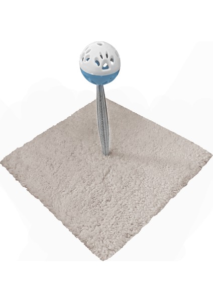 Yaylı Toplu Hacıyatmaz Kedi Aktivite Oyuncağı 16 x 20 cm Bej