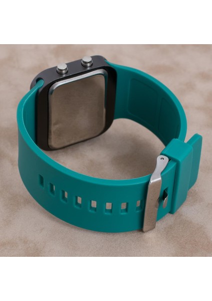 Petrol Yeşili Silikon Kordonlu Dijital Unisex Bayan Kol Saati ST-303954 modelleri