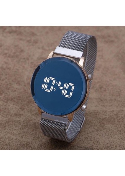 Kadın Şık Dijital LED Watch Mıknatıs Kordon Ayna Kadran Kol Saati ST-303940