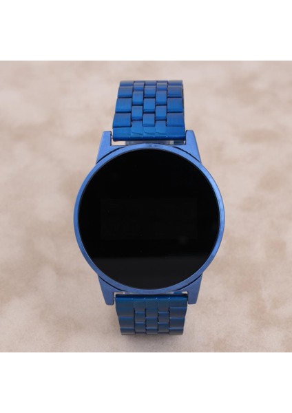 Lacivert Çelik Kordonlu Dokunmatik LED Unisex Kol Saati ST-303920 fırsatları