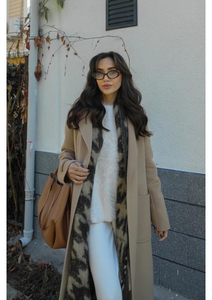 Camel Kuşaklı Yün Kaban indirimleri