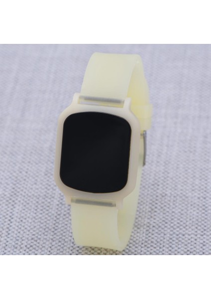 Sarı Silikon Kordonlu Dokunmatik LED Ekran Kadın Genç Kız Kol Saati ST-303858 fiyatları