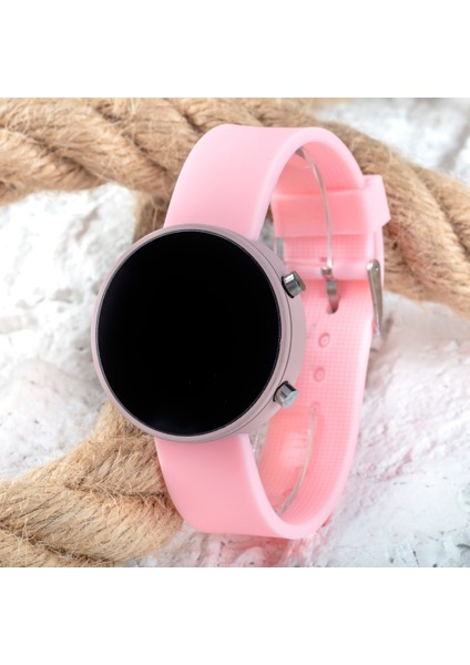 LED Watch Toz Pembe Renk Genç Kız Büyük Çocuk Kol Saati ST-303795