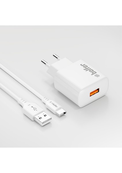 USB Ev Tipi Şarj Aleti Type-C Qc 3.4 A 18 W