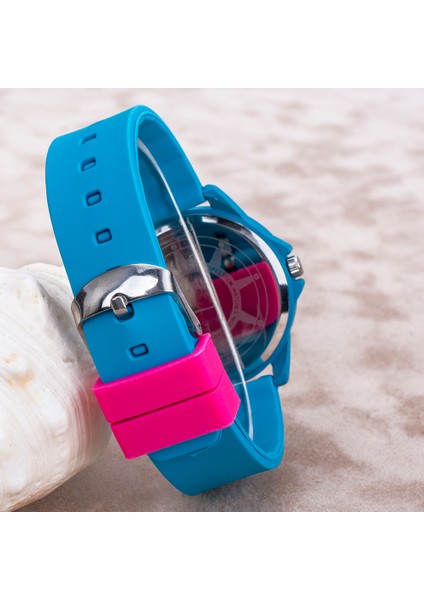 Turkuaz Renk Silikon Kordonlu Yetişkin Kız Bayan Kol Saati ST-303698 fiyatları