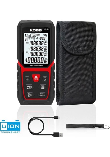 KBL120 120M Profesyonel Li-Ion Şarjlı Lazer Metre