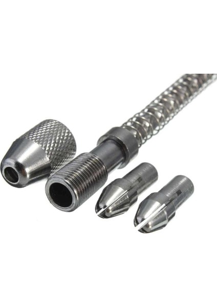 El Matkabı Yarı Otomatik Yaylı Manuel Matkap - 4 Adet Matkap Ucu - 0.6 0.8 1 1.5 mm Matkap Uçları indirimleri