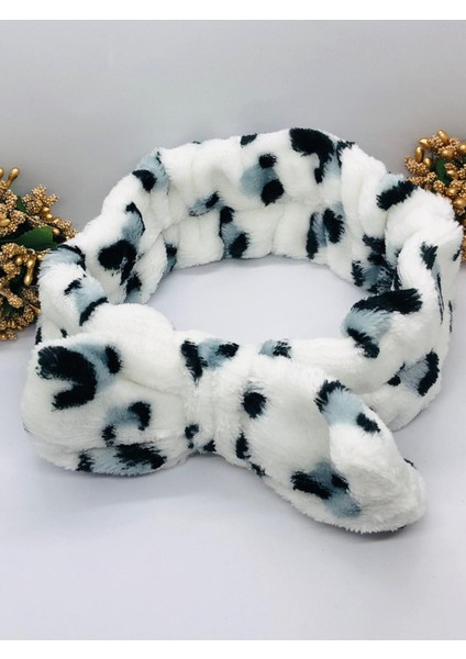 Leoparlı Peluş Fiyonklu Lastikli Bandana fiyatları