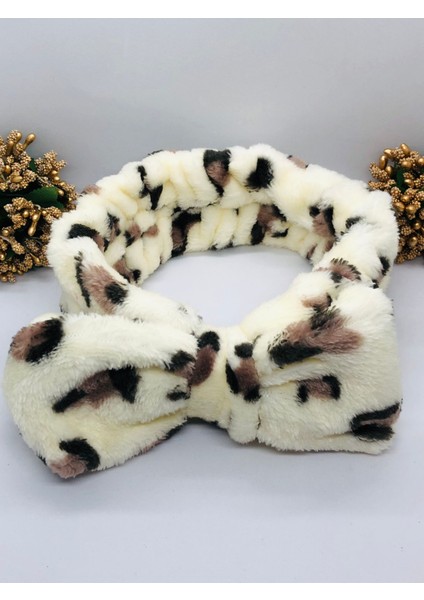 Leoparlı Peluş Fiyonklu Lastikli Bandana fiyatları