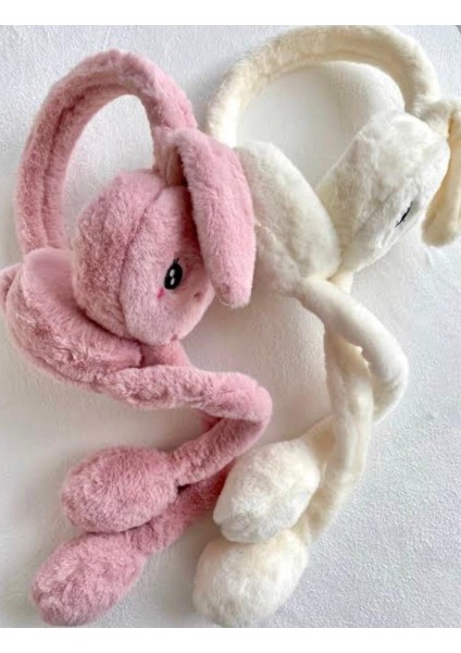 Oynar Kulaklı Peluş Kışlık Sesli Tavşan Krem Rengi Kulaklık Ithal