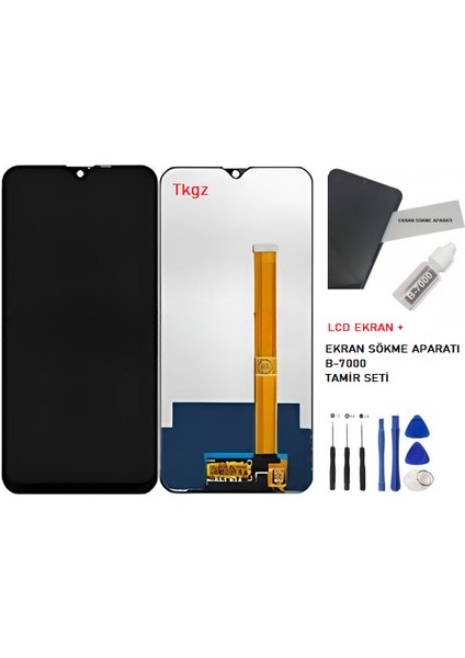 Oppo A5S LCD Ekran Dokunmatik Orijinal Kalite + B-7000 + Tamir Seti