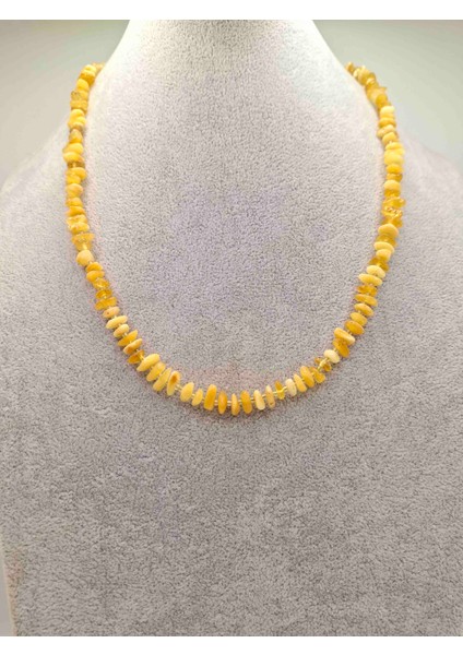 Kırık Taşlı Model Yetişkin Damla Kehribar Kolye fiyatları