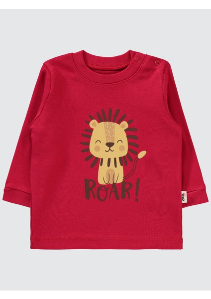 Erkek Bebek Pijama Takımı 6-18 Ay Kırmızı