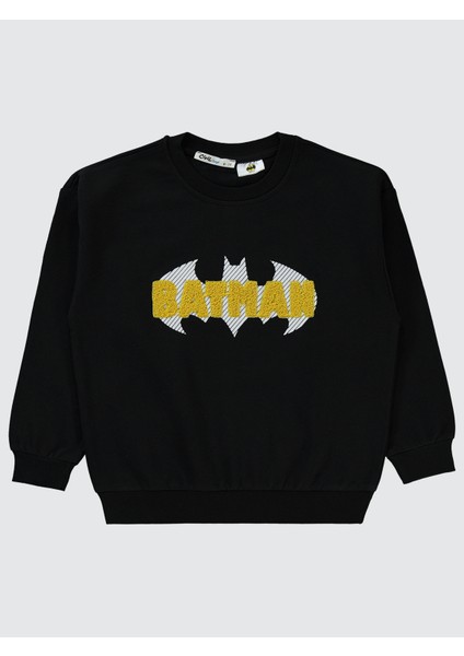 Erkek Çocuk Sweatshirt 6-9 Yaş Siyah