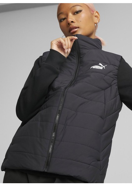 Siyah Kadın Dik Yaka Normal Bel Regular Fit Yelek 84894101 Ess Padded Vest
