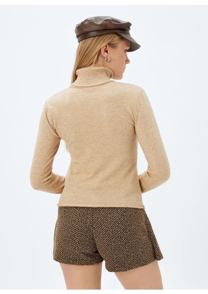 Balıkçı Yaka Regular Fit Deve Tüyü Kazak Kadın 5WAK90412HT indirimleri