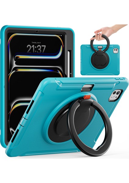 iPad Pro 11 Için El Tutma Çubuğu Pc Tpu Kalem Yuvalı Kapak Tablet Kılıfı (Yurt Dışından)