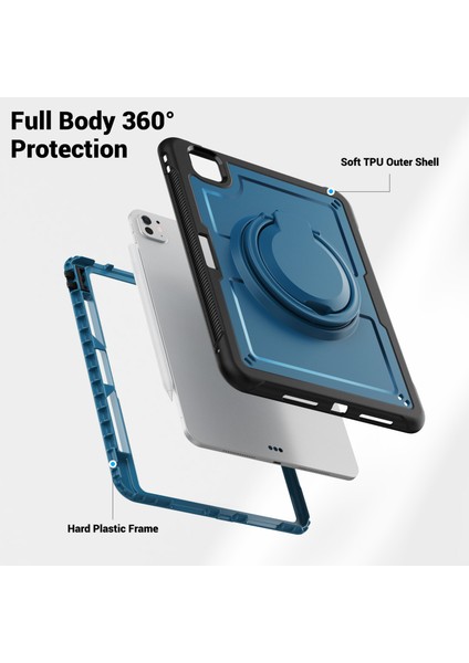 iPad Pro 11 M4 A2836 Darbeye Dayanıklı Pc Tpu lı kalemlik Tablet Kılıfı (Yurt Dışından) modelleri