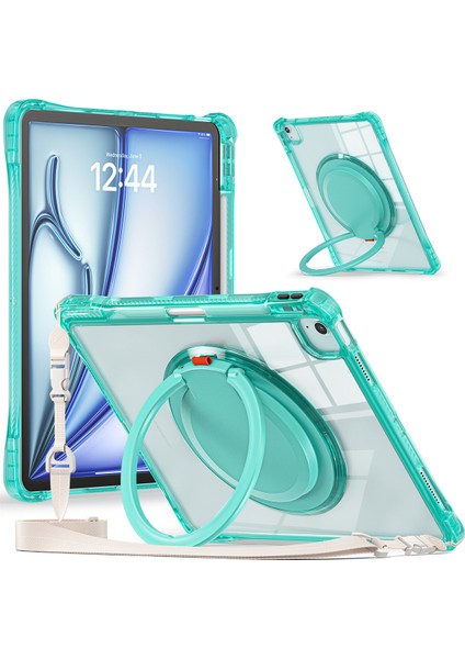 iPad Air 13 IPAD Pro 12.9 OMUZ Askılı Pc Tpu Akrilik Tablet Kılıfı (Yurt Dışından)