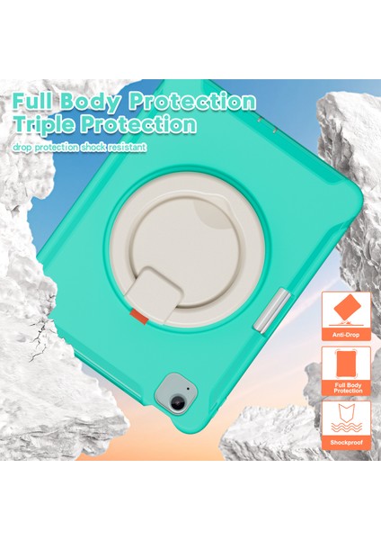 iPad Air 11 AIRIPAD Pro 11 CASE Pc Tpu Kalem Yuvalı Kapak Nane Yeşili Tablet Kılıfı (Yurt Dışından)