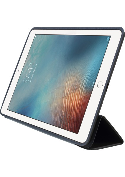 iPad Pro 9 7 INÇ(2016) SIYAH Için Üç Katlı Stand Akıllı Deri Tablet Kılıfı (Yurt Dışından)