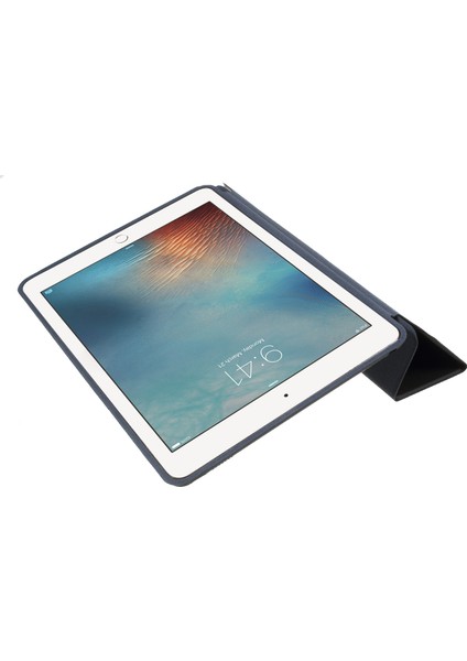 iPad Pro 9 7 INÇ(2016) SIYAH Için Üç Katlı Stand Akıllı Deri Tablet Kılıfı (Yurt Dışından)