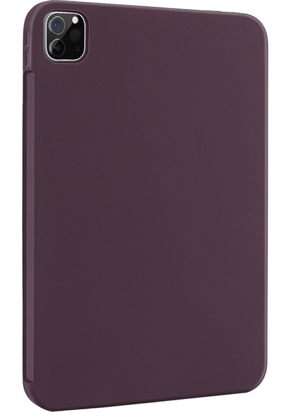 iPad Pro 11 KOYU Için Cilt Dokunuşlu Sıvı Silikon Yumuşak Mikrofiber Astar Damla Koruyucu Tablet Kılıfı (Yurt Dışından)