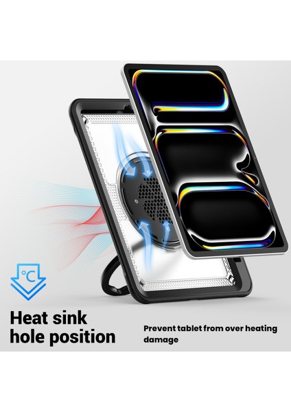 iPad Pro 11 M4 A2836 Pc Tpu Kalemlik Omuz Askısı Tablet Kılıfı (Yurt Dışından)