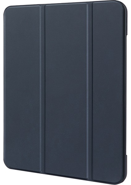 iPad Air 11 AIR AIR Için Mikrofiber Deri Tpu Silikon Üç Katlı Standlı Tablet Kılıfı (Yurt Dışından)