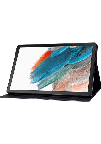 Samsung Galaxy Tab A8 10.5 (2021/2022) Anti Damla Manyetik Baskı Folio Flip Otomatik Uyandırma/uyku Pu Deri Kart Yuvalı Standı Tablet Kılıfı (Yurt Dışından)