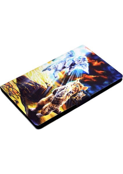 Samsung Galaxy Tab A8 10.5 (2021/2022) Anti Damla Manyetik Baskı Folio Flip Otomatik Uyandırma/uyku Pu Deri Kart Yuvalı Standı Tablet Kılıfı (Yurt Dışından)