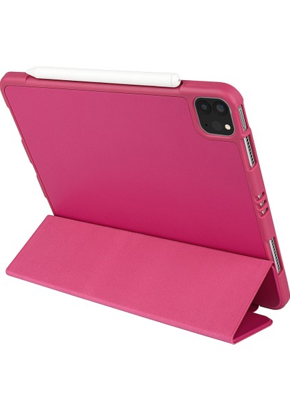 Üç Katlı Yumuşak Silikon Tpu Stand Akıllı Otomatik Uyku uyandırma iPad Pro 11 ROSE Için Kalem Tutuculu Tablet Kılıfı (Yurt Dışından) modelleri