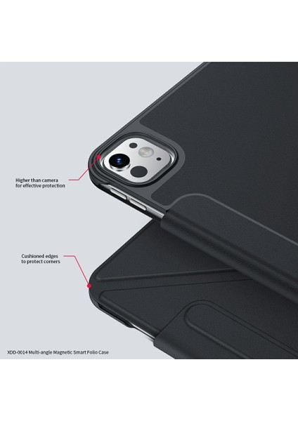 iPad Pro 11 Pu Deri Çok Açılı Stand Kalem Tutuculu Akıllı Gri Tablet Kılıfı (Yurt Dışından) fiyatları