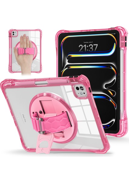 iPad Pro 11 El Kayışı Pc Tpu Akrilik Gül Tablet Kılıfı (Yurt Dışından)