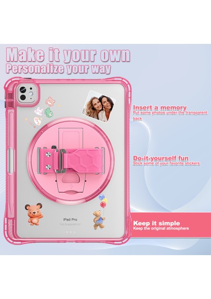 iPad Pro 11 El Kayışı Pc Tpu Akrilik Gül Tablet Kılıfı (Yurt Dışından) modelleri