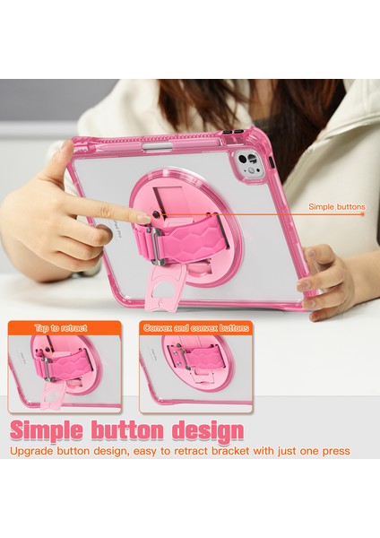 iPad Pro 11 El Kayışı Pc Tpu Akrilik Gül Tablet Kılıfı (Yurt Dışından) fırsatları