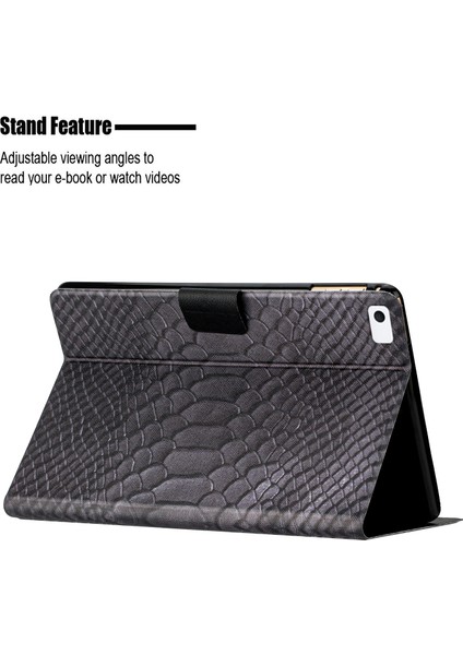 Ipad Mini mini 2 mini 3 mini 4 MINI 7.9 Inç Pu Deri Standı Folyo Timsah Desen Baskı Kart Tutucu ile Akıllı Kapak Tablet Kılıfı (Yurt Dışından)