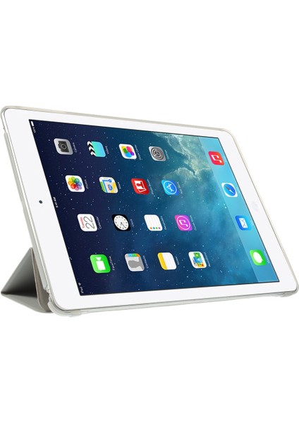 iPad AIR Için Koruyucu Darbeye Dayanıklı Kabuk Pu Deri Üç Katlı Stand Desteği Otomatik Uyandırma uyku Gri Tablet Kılıfı (Yurt Dışından) indirimleri
