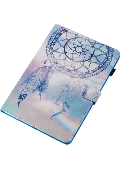 iPad 10.2 DREAM Catcher Için Desen Baskılı Deri Cüzdan Standlı Tablet Kılıfı (Yurt Dışından)