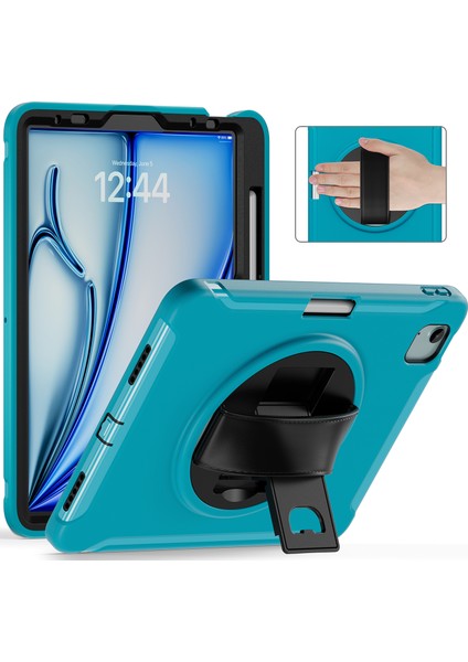 iPad Air 11 AIRIPAD Pro 11 DÖNER Pc Tpu El Askılı Koyu Tablet Kılıfı (Yurt Dışından)