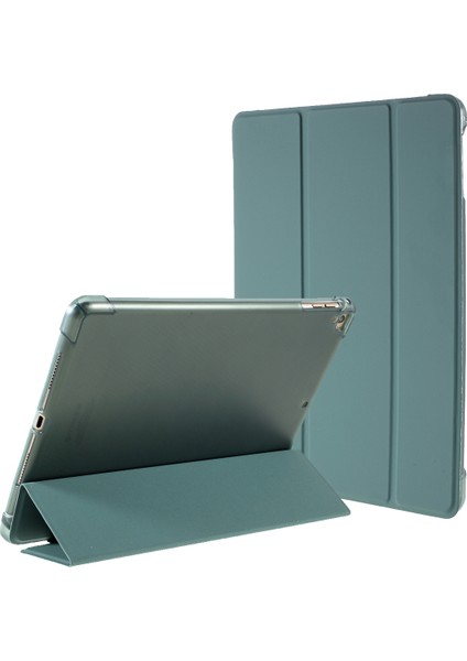 Köşe Koruması Pu Deri Tpu Arka Kabuk Üç Katlı Stand Otomatik Uyku uyandırma Kalem Tutuculu iPad 9 7 INÇ IPAD Air 2 ipad AIR KOYU Tablet Kılıfı (Yurt Dışından)