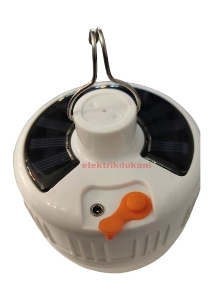 Solarlı Kamp Feneri 24W Solar + Elektrik Şarjlı
