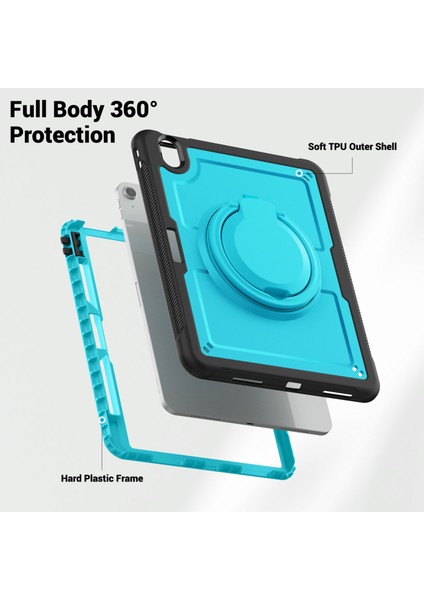 iPad Air 11 Döner Pc Tpu Darbeye Dayanıklı Tablet Kılıfı (Yurt Dışından) modelleri