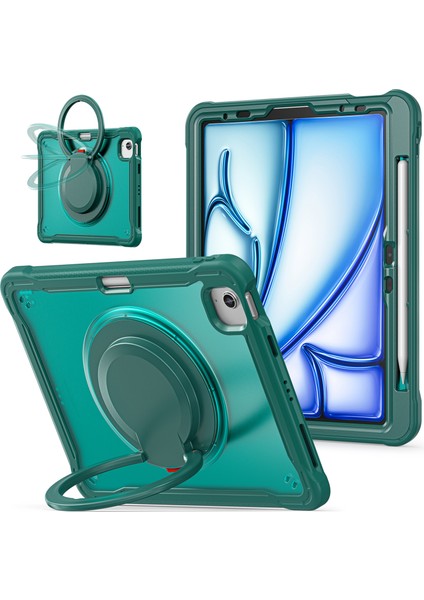 iPad Air 11 AIRIPAD Pro 11 CASE Döner Gece Yarısı Yeşili Için Tablet Kılıfı (Yurt Dışından)